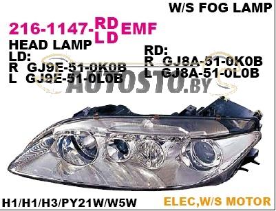 Фара 216-1147R-LDEMF