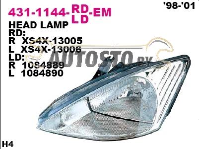 Фара 431-1144R-LD-EM