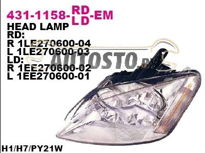 Фара 431-1158L-LD-EM